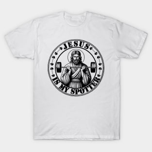 Fitness Jesus Is My Spotter Vintage T-Shirt